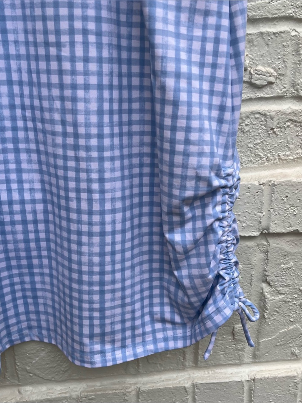 Southern Tide Kinsley Performance Dress Medium Ruched  Sides Gingham - Picture 6 of 8